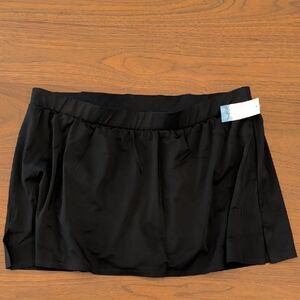 NWT Side Slit Swim Skirt In Black Womens Plus 24 Cacique Lane Bryant NEW 1106580